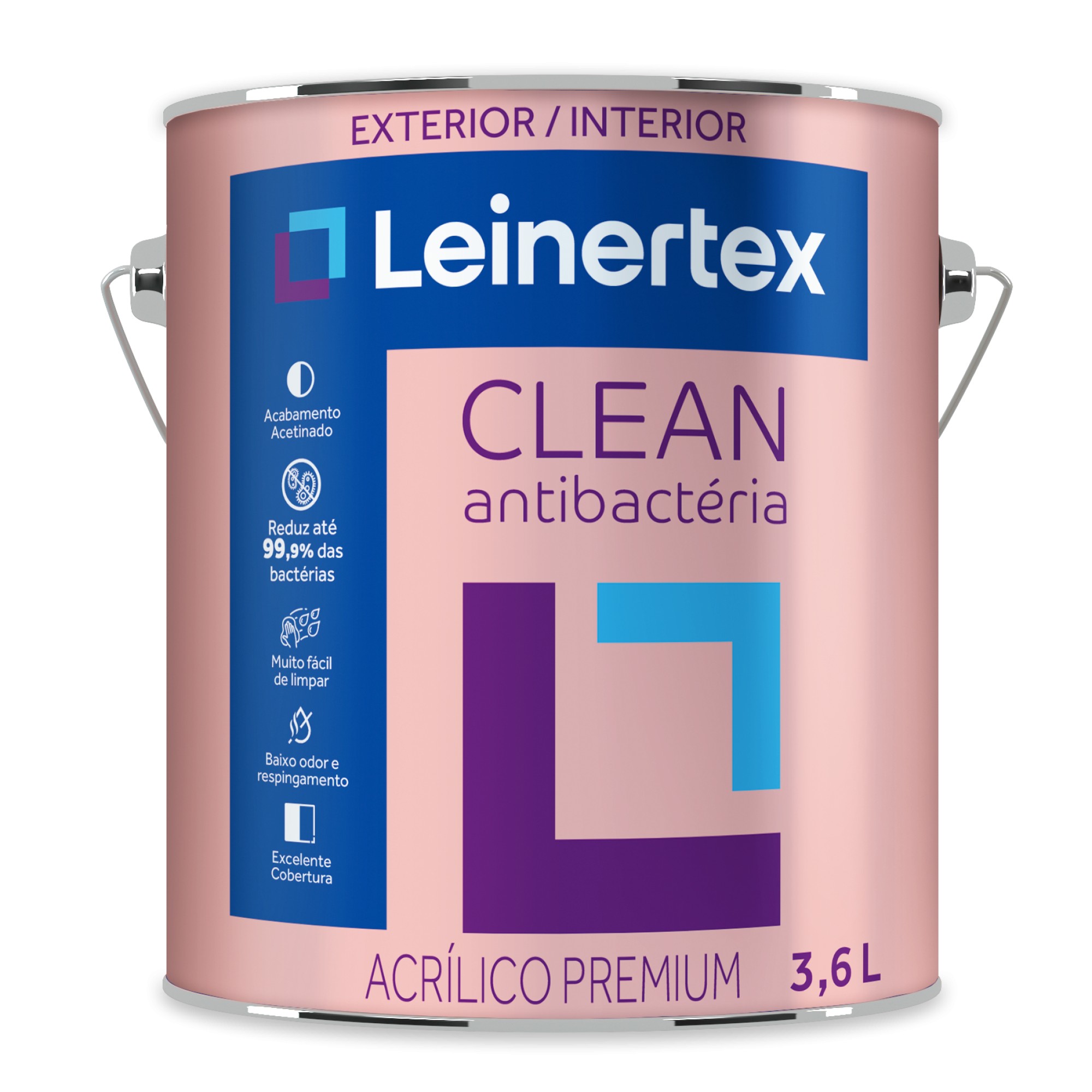 Tinta Acrílica Clean Antibactéria 3,6L